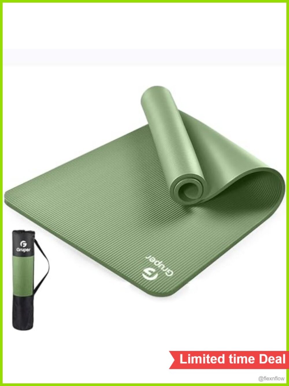 Extra Thick Non Slip NBR Yoga Mat 72x32x0.6 with Carry Bag
